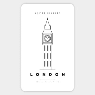 London Minimal Black Line Design Sticker